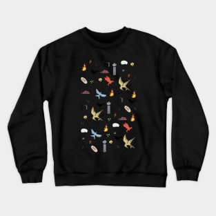 Hunger Games quality pattern  - black version Crewneck Sweatshirt